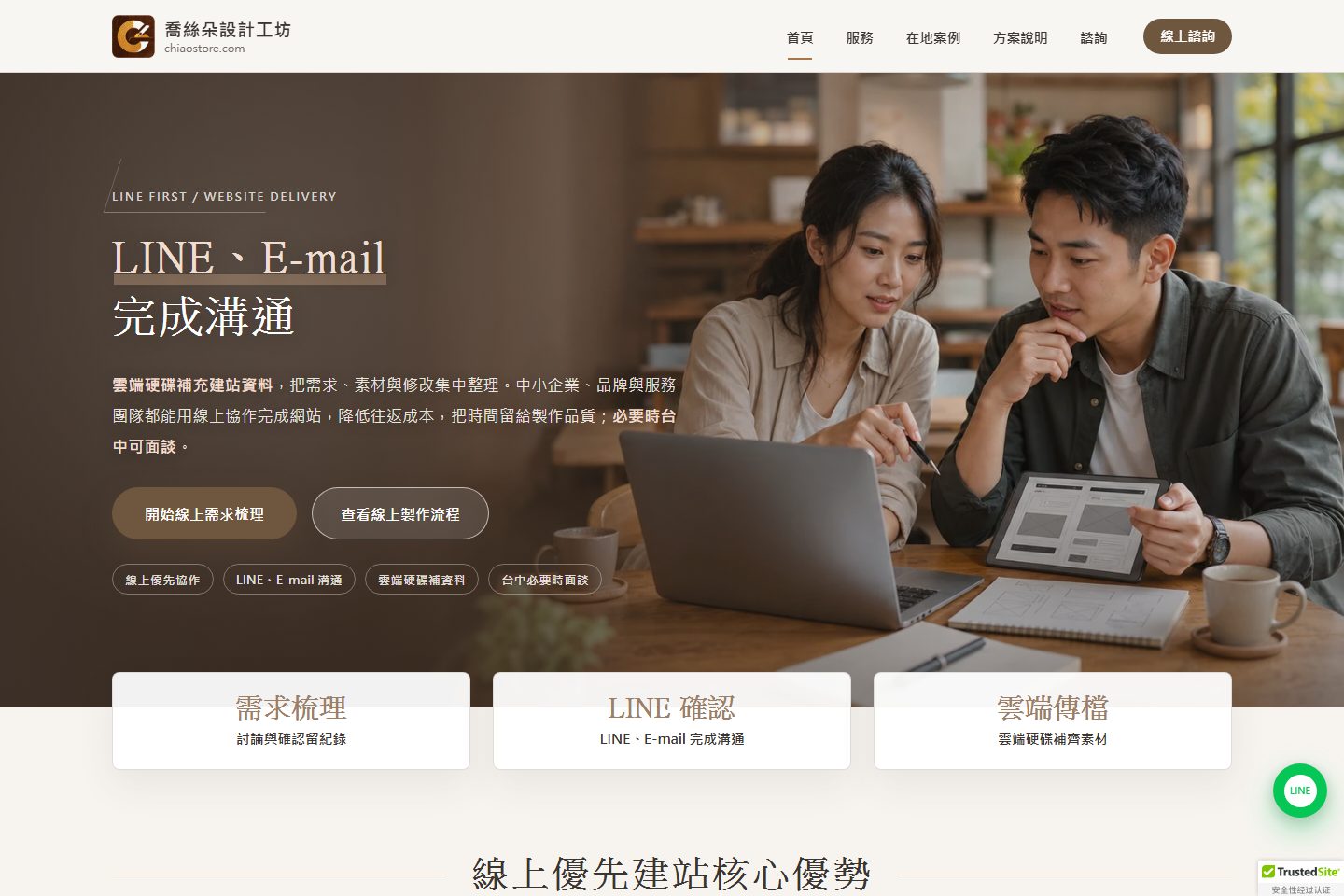 ChiaoStore website design portfolio